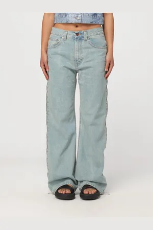 haikure Jeans in denim con zip laterale