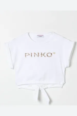 Pinko T-shirt Kids cropped in cotone