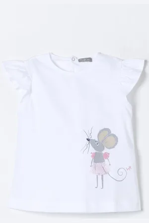 Il gufo T-shirt in cotone con stampa