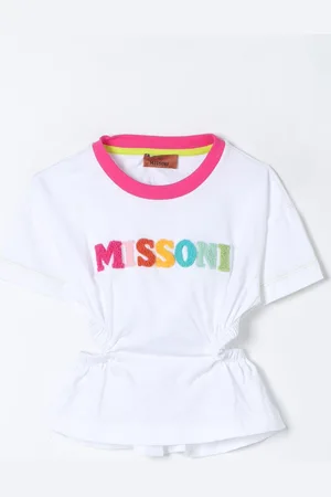 Missoni T-shirt in cotone cut-out con logo