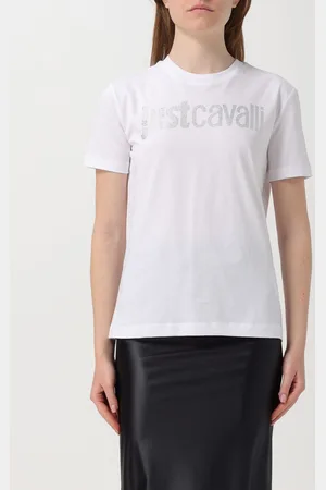 Roberto Cavalli T-shirt con logo di strass