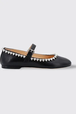 Mach & Mach Ballerina Audrey in nappa con strass