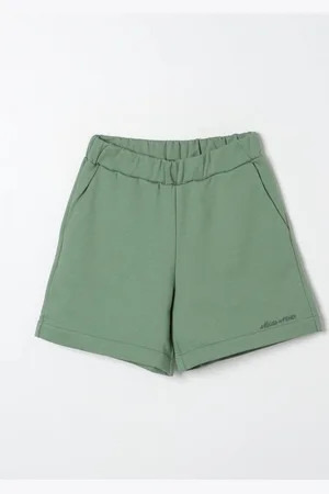 Fendi Shorts Kids in cotone con logo ricamato