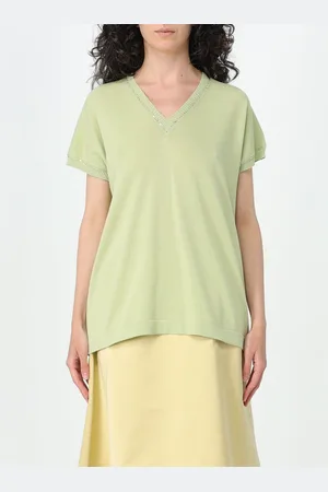 Fabiana Filippi T-shirt a v con monile