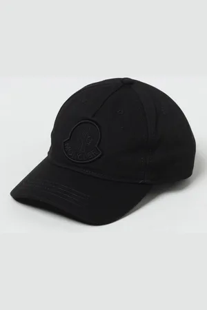 Moncler Cappello in cotone con patch logo