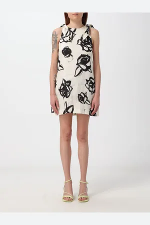 Msgm Abito in lino stampato