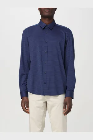 HUGO BOSS Camicia in popeline con micro check all over
