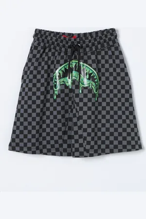 Sprayground Bermuda in jersey di cotone con quadretti all over