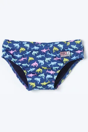 MC2 SAINT BARTH Costume in lycra con stampa shark