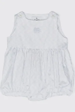 Etro Pagliaccetto paisley con logo Pegaso Kids