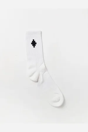 MARCELO BURLON Calze in cotone stretch con logo