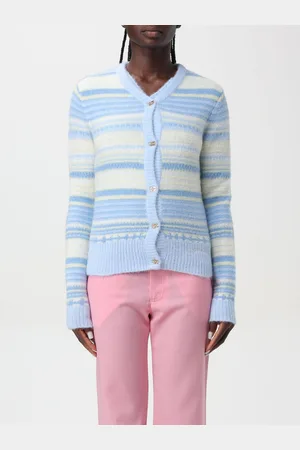 Ganni Cardigan in Alpaca a righe