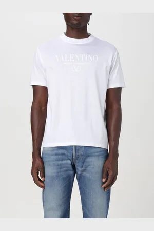VALENTINO T-shirt di cotone con logo tono su tono
