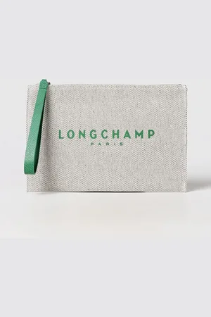 Longchamp Pochette in canvas con logo