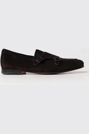 santoni Monk Strap in camoscio