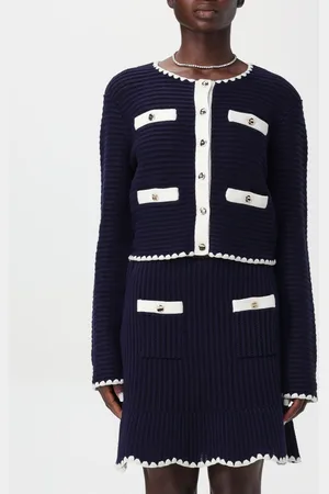 Self-Portrait Cardigan a girocollo crochet