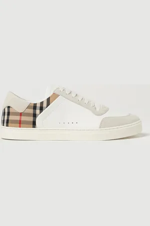 Burberry Sneakers in pelle e canvas jacquard