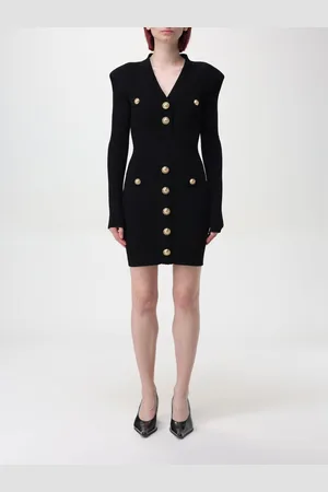 Balmain Abito in maglia di viscosa a coste