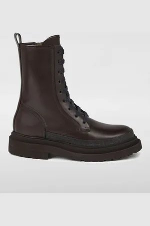 Brunello Cucinelli Stivaletto in pelle con monile