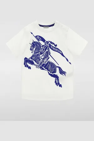 Burberry T-shirt con maxi logo in cotone