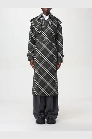 Burberry Trench lungo in misto cotone check