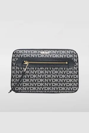 DKNY Borsa Bryant Ave Camera in cotone spalmato con monogram all over