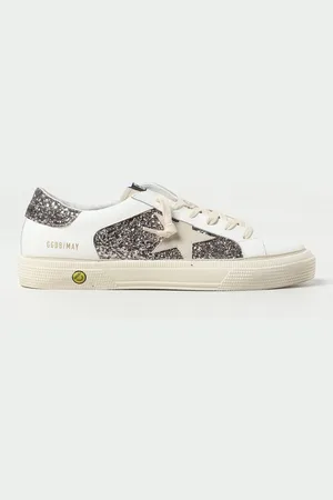 Golden Goose Sneakers May in pelle con glitter