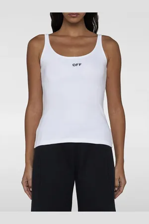 OFF-WHITE Top basic in cotone con mini logo
