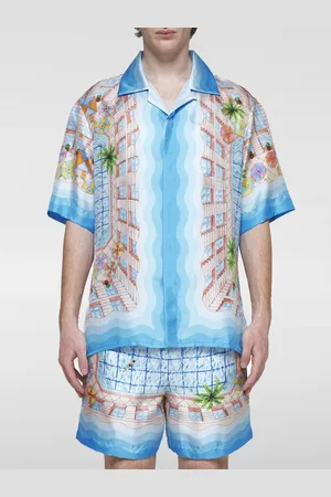 Casablanca Camicia di seta a fantasia grafica