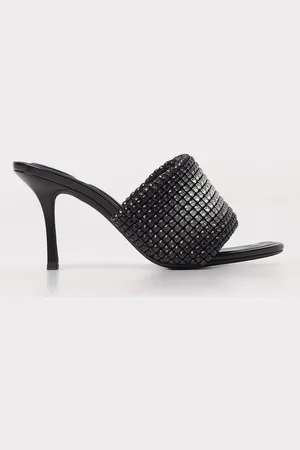 Alexander Wang Mules in pelle con strass all over