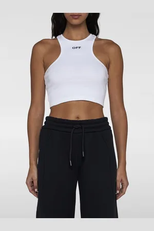 OFF-WHITE Top basic in cotone con mini logo