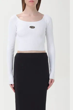 Diesel Top cropped Oval D in viscosa