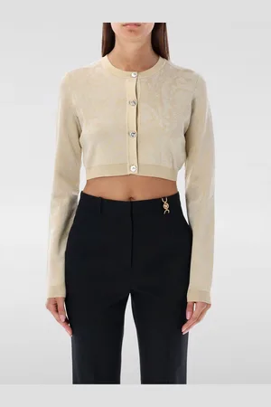 VERSACE Cardigan crop in viscosa Baroque