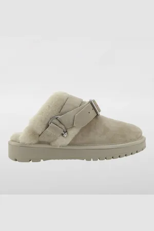 Burberry Sabot in camoscio e shearling