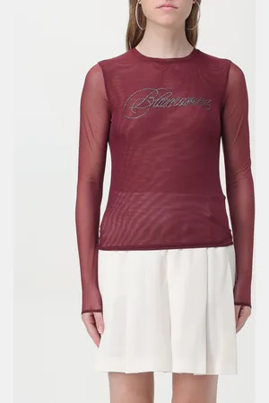 BLUMARINE Top in nylon a micro rete stretch