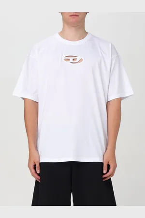 Diesel T-shirt in cotone con logo intagliato