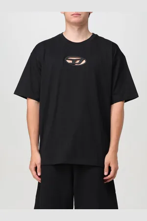 Diesel T-shirt in cotone con logo intagliato