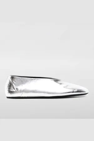 Jil Sander Ballerina in pelle laminata