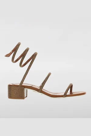 RENE CAOVILLA Sandalo Cleo in pelle con strass all over