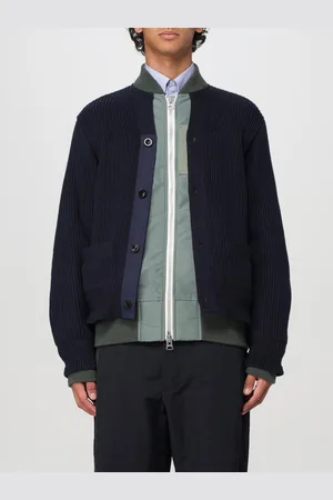 SACAI Cardigan a strati in lana e cotone