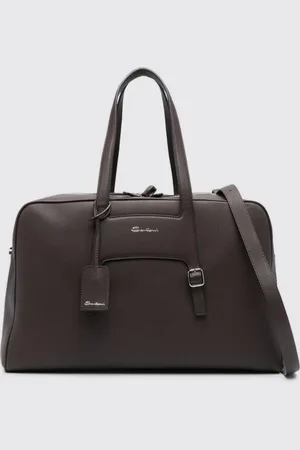 santoni Borsone in pelle con logo