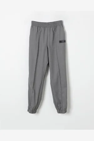 Balmain Pantalone jogging con logo in lana vergine