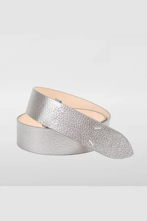 Maison Margiela Cintura in pelle a grana laminata