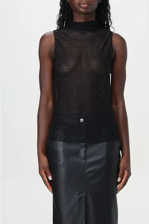 Pinko Top in tulle con strass
