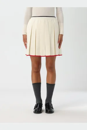 Thom Browne Gonna in lana vergine plissettata