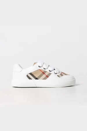 Burberry Sneakers Vintage Check in pelle e canvas jacquard