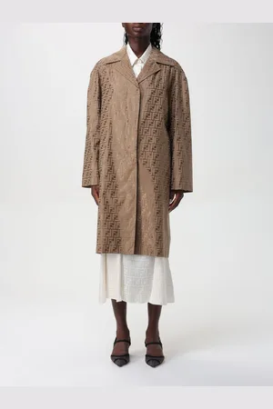 Fendi Cappotto FF in misto cotone