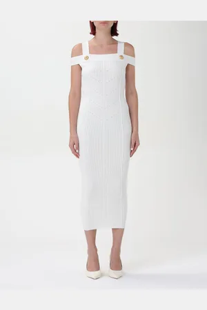 Balmain Abito midi in viscosa