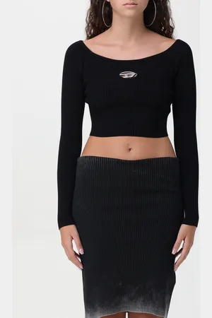 Diesel Top cropped Oval D in viscosa