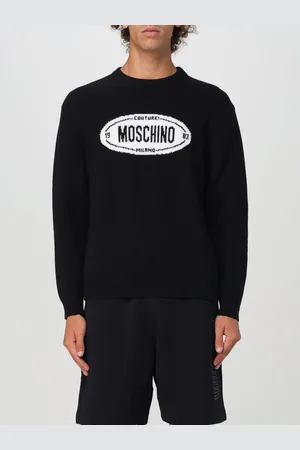 Moschino Maglione in lana vergine con logo jacquard